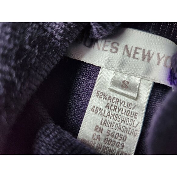 Vintage 90s Timepiece Sweater with Watches and Crests in Black Wool Blend - Picture 8 of 8